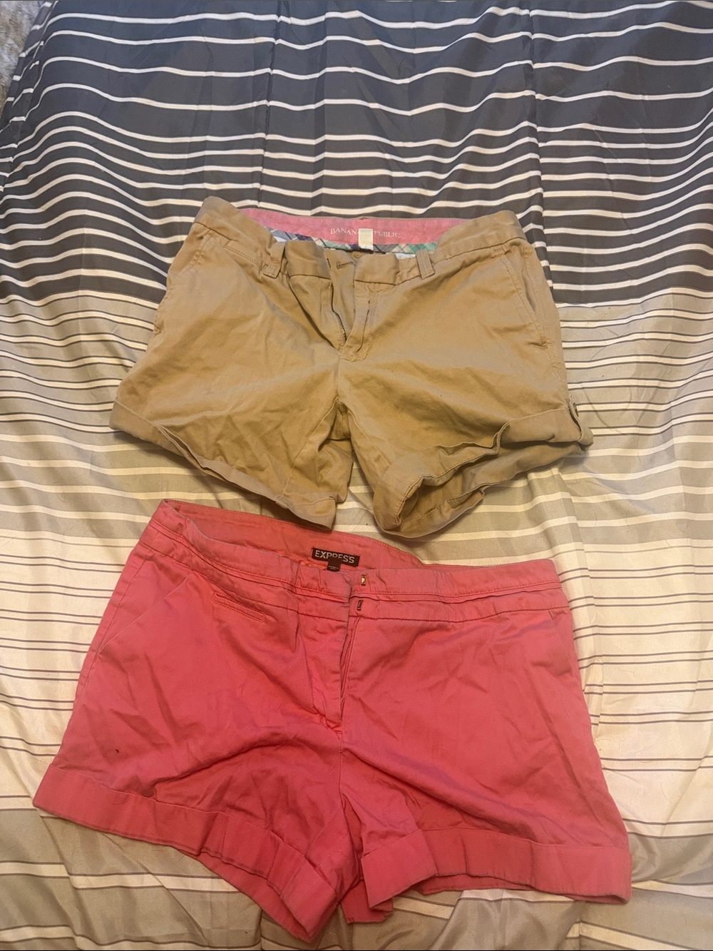 Express Tan and Pink Women's Shorts and Banana Republic Duo
